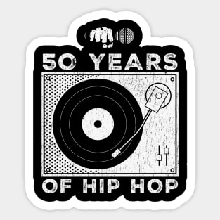 50 Years Of Hip Hop - music lovers Sticker